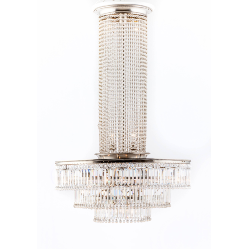 Ecxellent Sixteen-Bulb Glass Chandelier